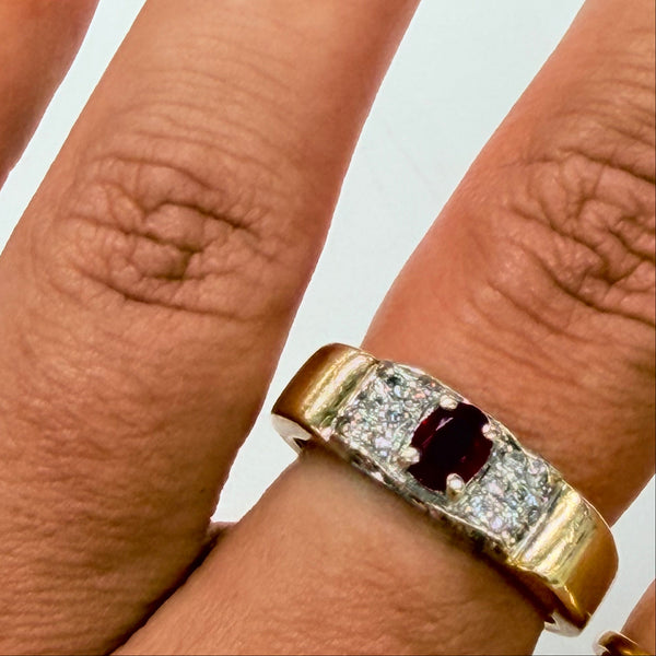 Bague en Or Jaune et Or Blanc 18k