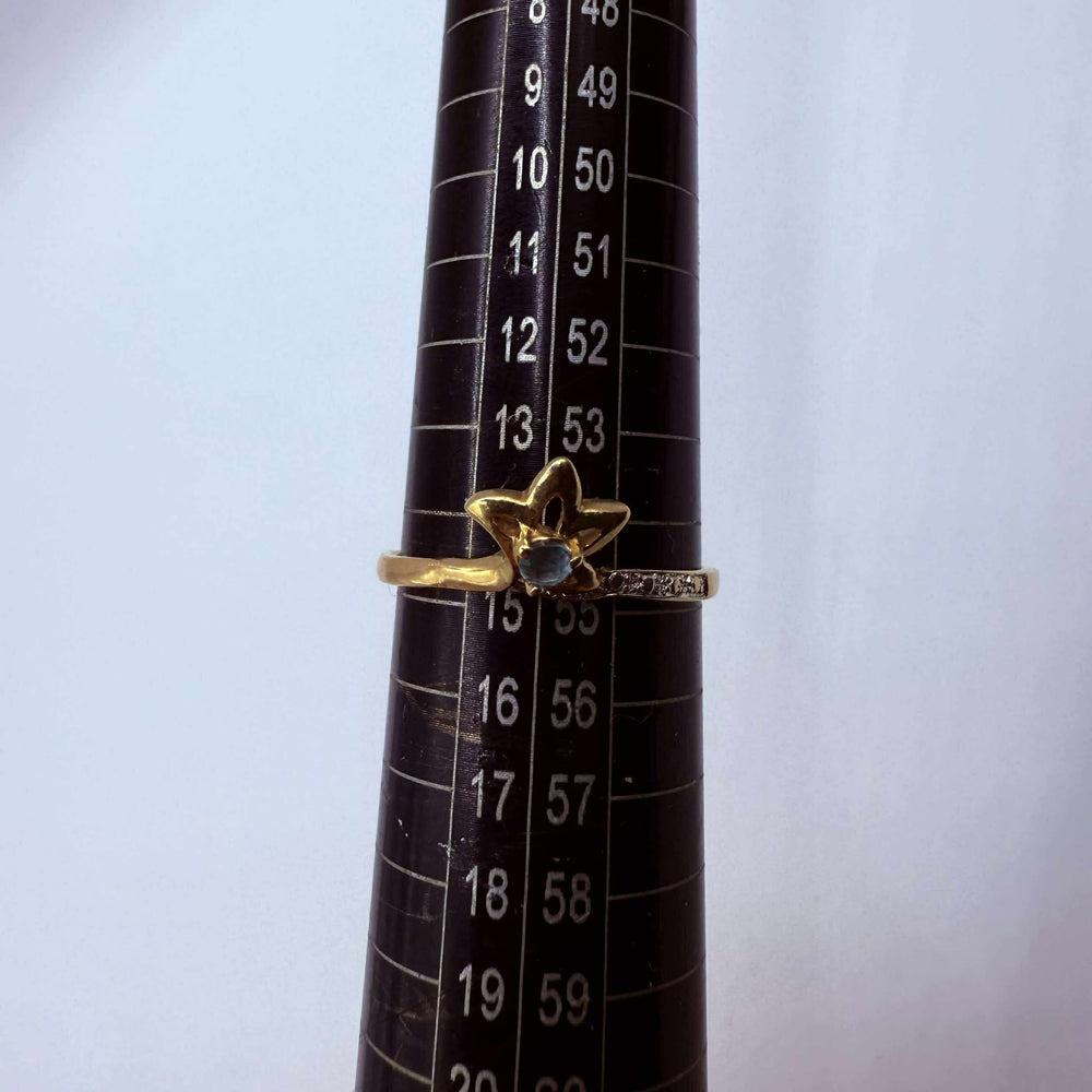 Bague étoile en or jaune 18K Taille-55