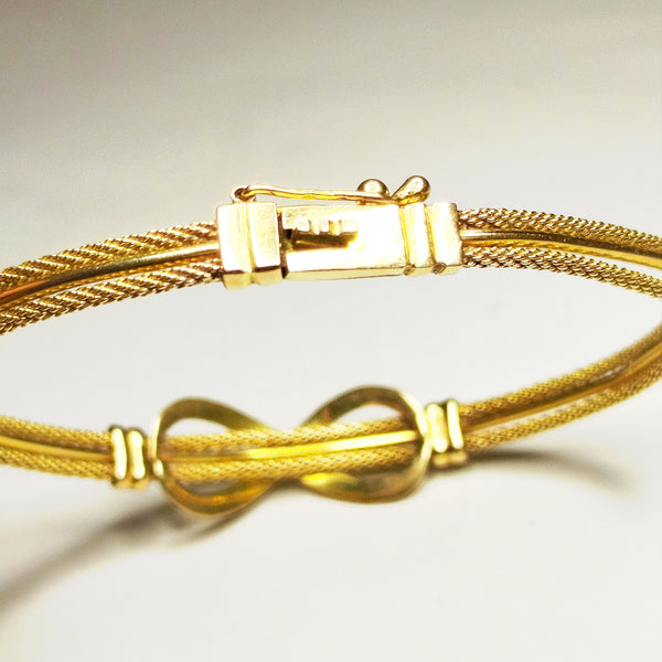 Bracelet Jonc Fantaisie en Or Jaune 18k 10.74 Grs