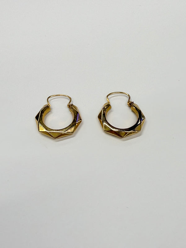 Créoles en Or Jaune 18k Fermoir Cliquets
