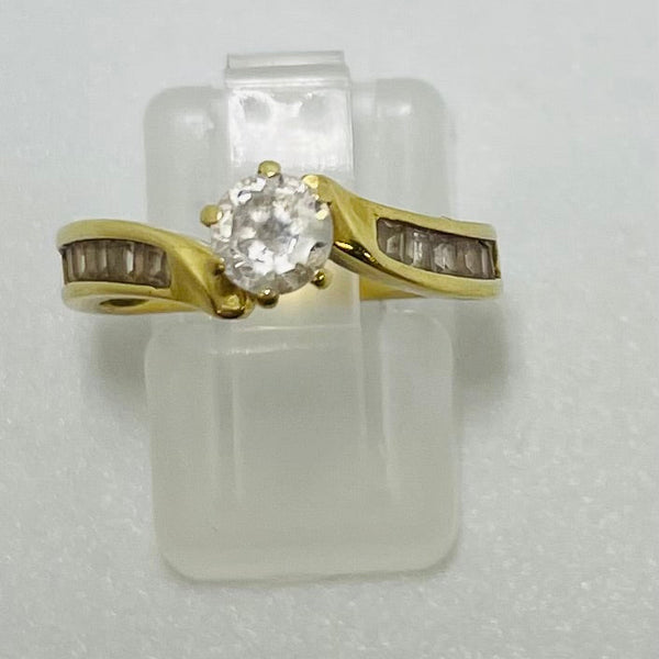Bagues Solitaire Or Jaune 18 K - Taille 51 - 3.60 G
