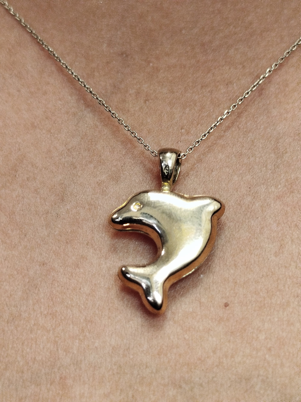 Pendentif Dauphin en Or Jaune 18 Carats