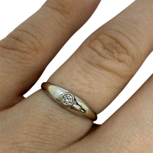 Bague en Or Blanc 18 Carats – Solitaire Diamant