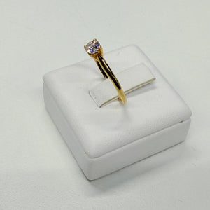 Bague solitaire en Or jaune 18K - 1G - Taille 49