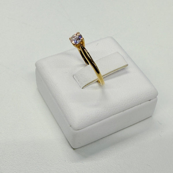 Bague solitaire en Or jaune 18K - 1G - Taille 49