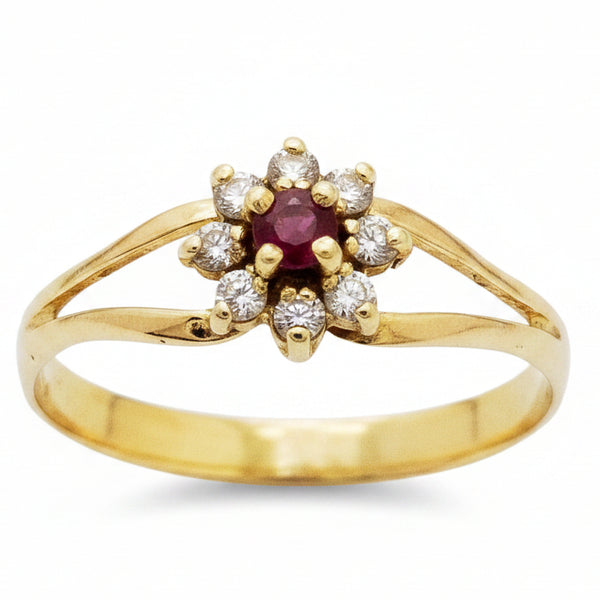 Bague en or jaune 18 carats avec oxyde de zirconium