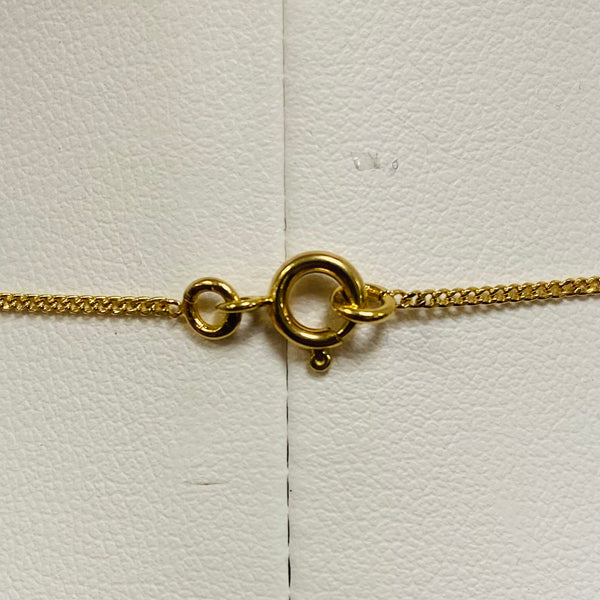 Collier Ras du Cou en Or Jaune 18K motif à coeur