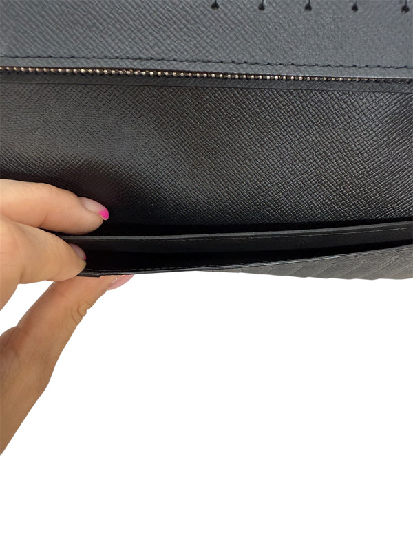Portefeuille Louis Vuitton Brazza Gris/Noir en Très Bon Etat