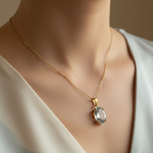 Pendentif Solitaire Or Jaune 18k - 5.49 G