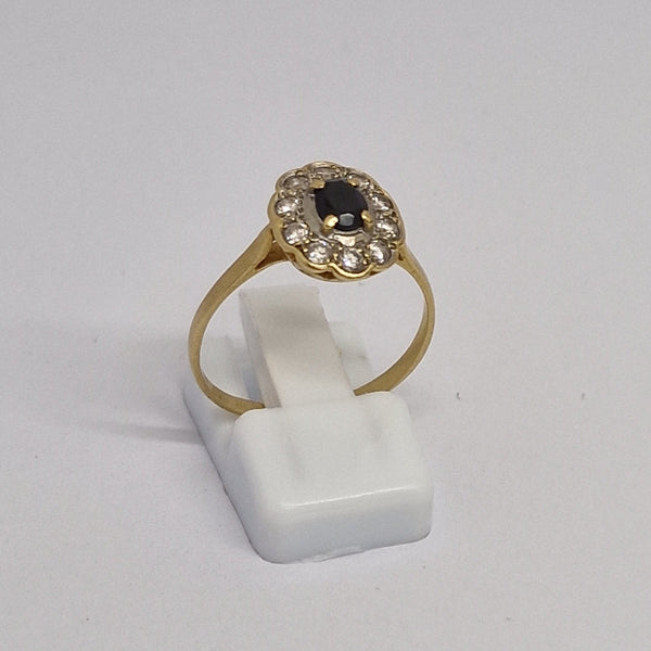 Bague Marguerite en Or Jaune 18K - Taille 58