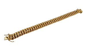 Bracelet Or Jaune 18 Carats Americaine Maille