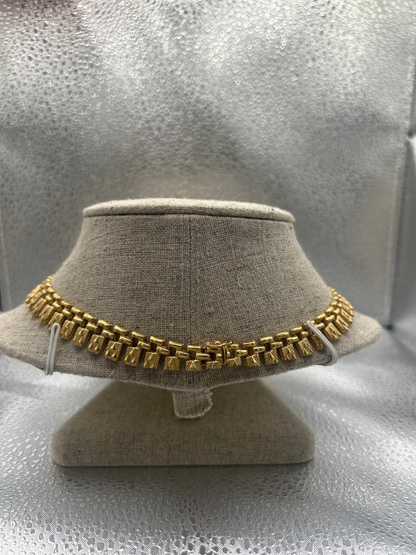 Collier Princesse en Or Jaune 18K – Maille Fantaisie Torsadée