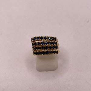 Bagues en or jaune 18 K avec saphir