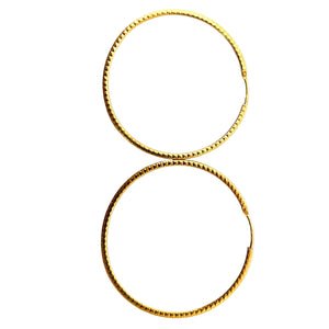 Boucles d'oreilles créoles en Or Jaune 18K