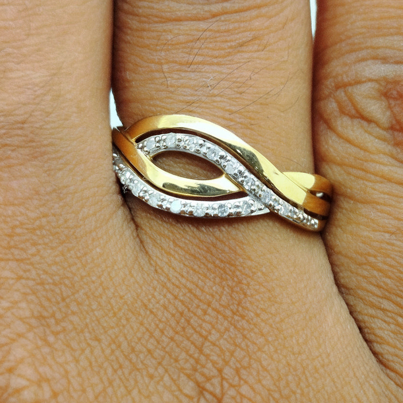 Bague en Or jaune 18K - Taille 55 - 2.33G