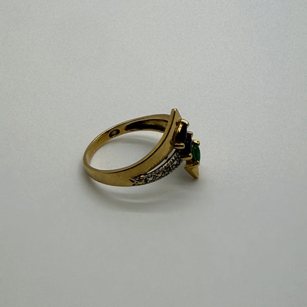 Bague Solitaire en Or Jaune 18K - Taille 54