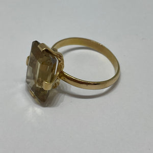 Bague Solitaire Or Jaune 18K - Taille 54