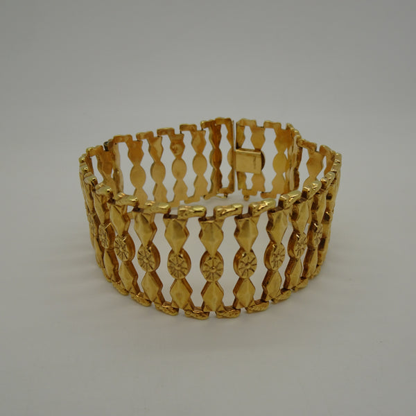 Bracelet Manchette en Or Jaune 18K 20.10 Grs