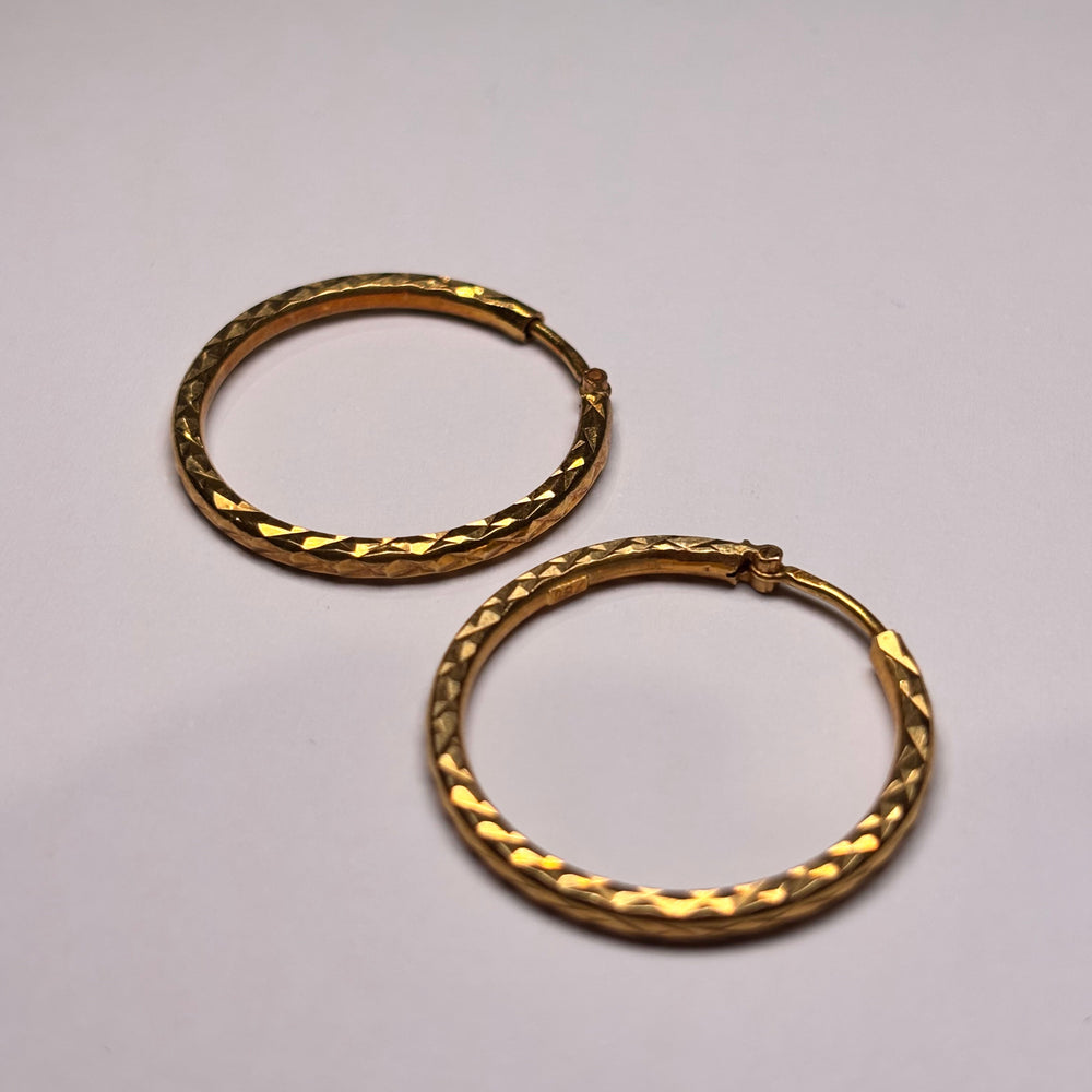 Créoles en Or Jaune 18K  2.55 Grs