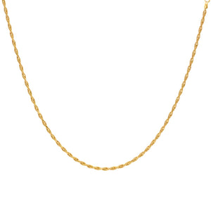 Collier Matinée 18 Carats en Or Jaune Torsadé