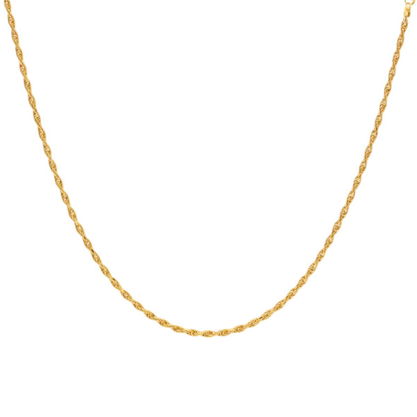 Collier Matinée 18 Carats en Or Jaune Torsadé