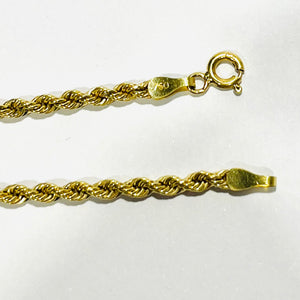 Bracelet Maillon Corde en Or Jaune 18 K
