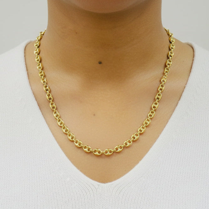 Chaîne en maille grain de café en Or jaune 18K - 18.15G