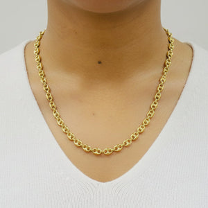 Chaîne en maille grain de café en Or jaune 18K - 18.15G