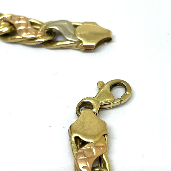 Bracelet Maillon Or 3 Ors 18K - 20cm -  6.29gr