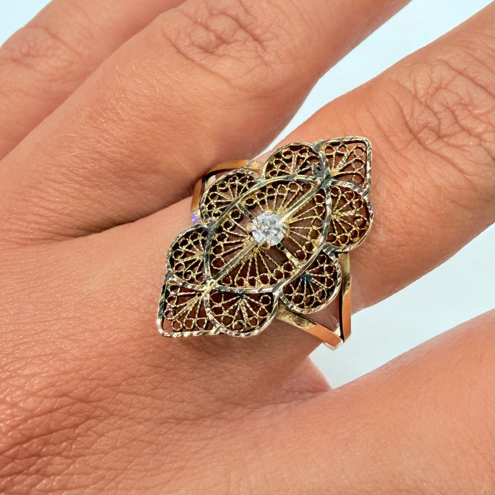 Bague en Or Jaune 18k - Taille 62