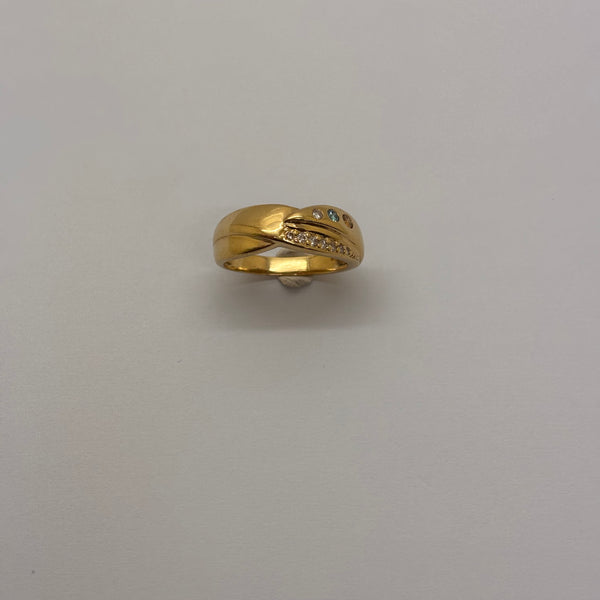 Bague Solitaire Or Jaune 18 Carats Taille-56