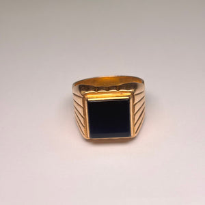 Chevalière en or jaune 18K Taille-61