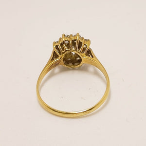 Bague en or jaune et oxyde de zirconium 18