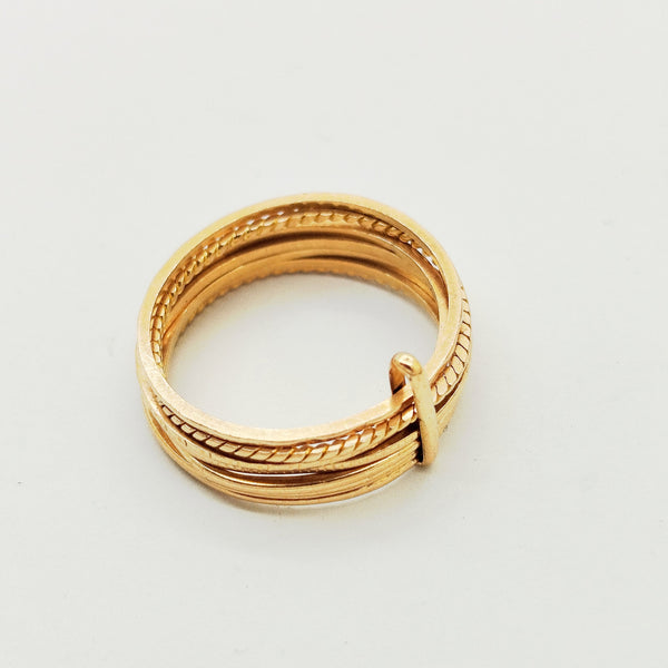 Bagues Semainier Or Jaune 18 Carats Taille 53