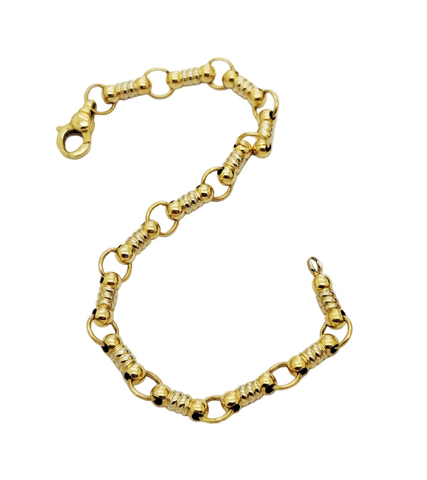 Bracelet en maille fantaisie en or jaune 18K - 12.85 Grs