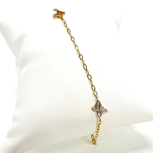 Bracelet chaîne de cheville en or 18k 2.43 Grs