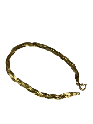 Bracelet Maillon Tressé en Or Jaune 18K 2.56 Grs