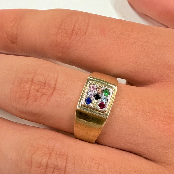 Bague Chevalière en Or jaune 18k Taille-66