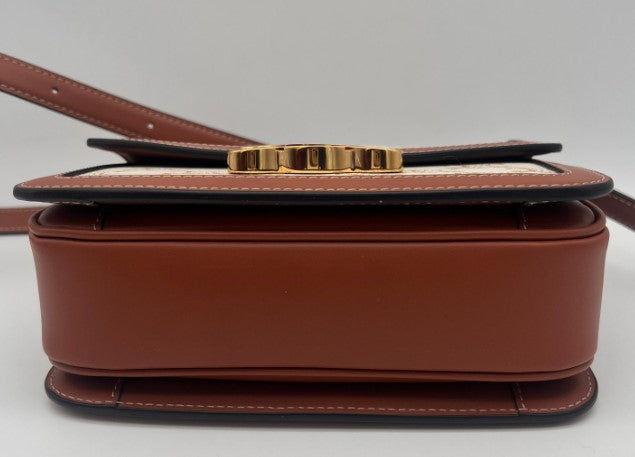 Sac à main Céline Teen Triomphe en toile triomphe beige