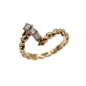 Bague en Or Jaune Diamants 18k - 3.21 G