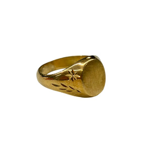 Bague chevalière en Or jaune 18K