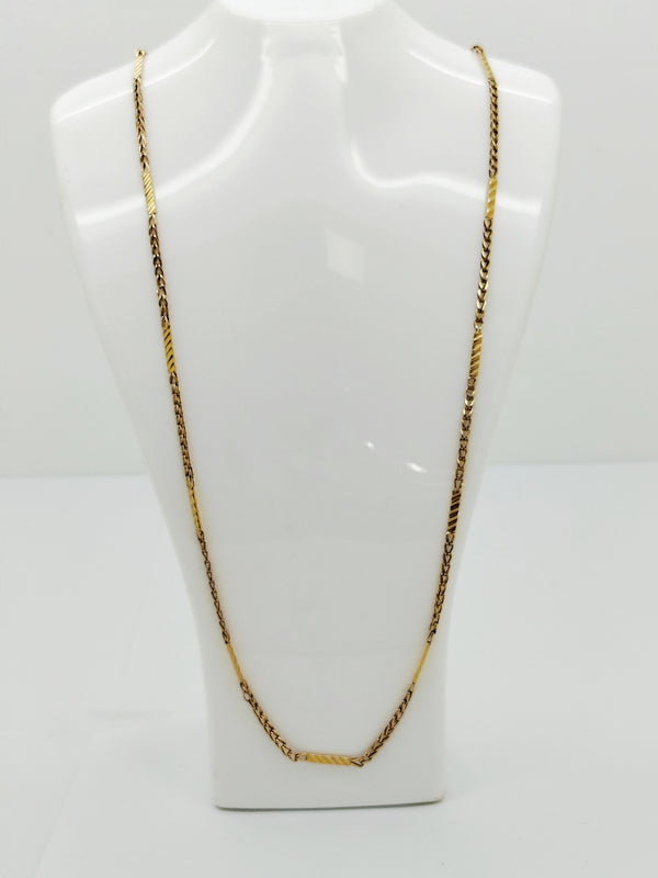 Collier Matinée Fantaisie en Or Jaune 18K 9.51 Grs