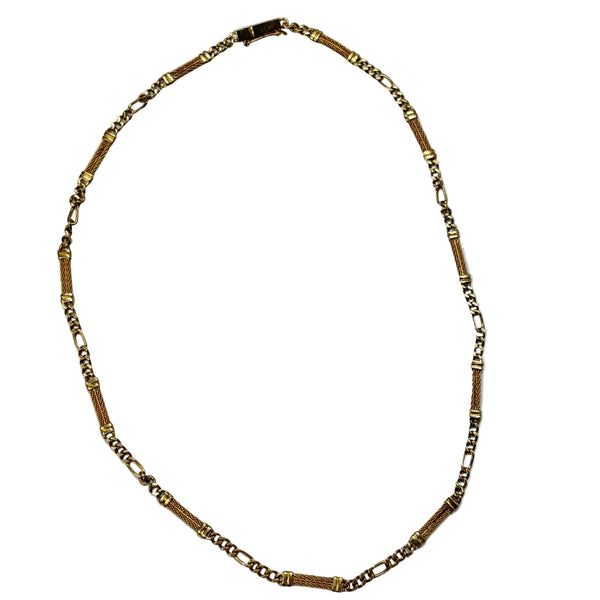 Collier Matinée maille Figaro Or Jaune 18k - 26.66 Grs