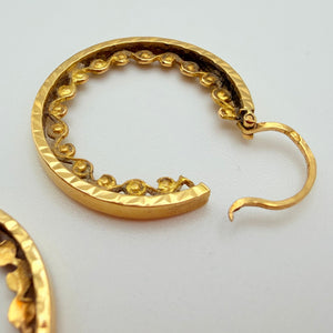 Boucles d'oreilles créoles en Or jaune 18K - 2.5g