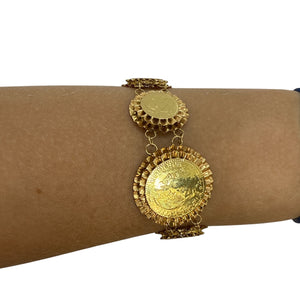 Bracelet reproduction Napoléon III en or jaune 18k  10.48 Grs