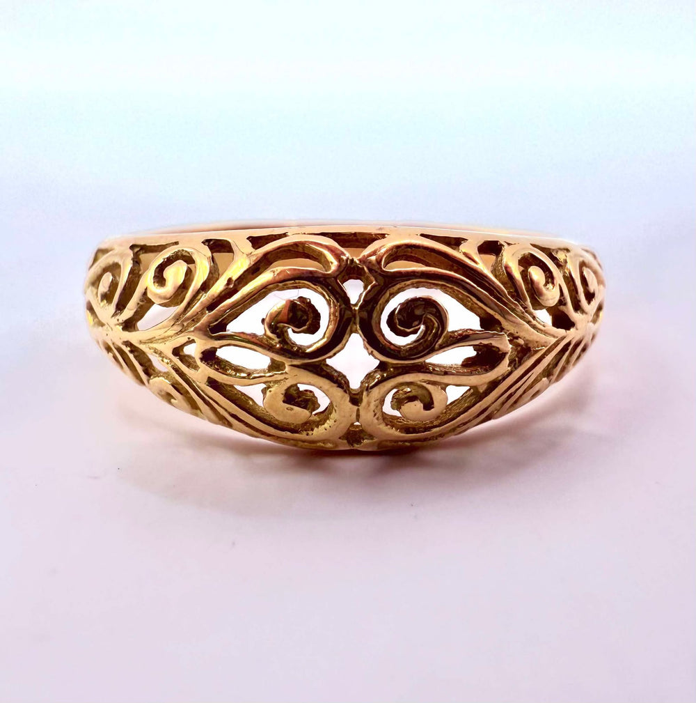 Superbe alliance en Or jaune 18K T.53