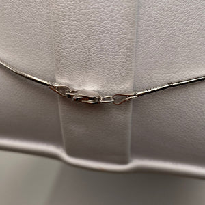 Collier Ras du Cou Or Blanc 18K Diamants & Perles 5.76 Grs