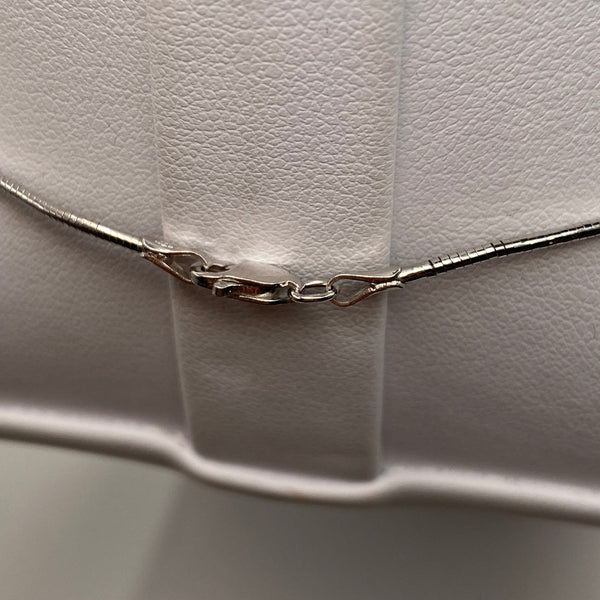 Collier Ras du Cou Or Blanc 18K Diamants & Perles 5.76 Grs