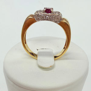 Bague en Or Jaune et Or Blanc 18k