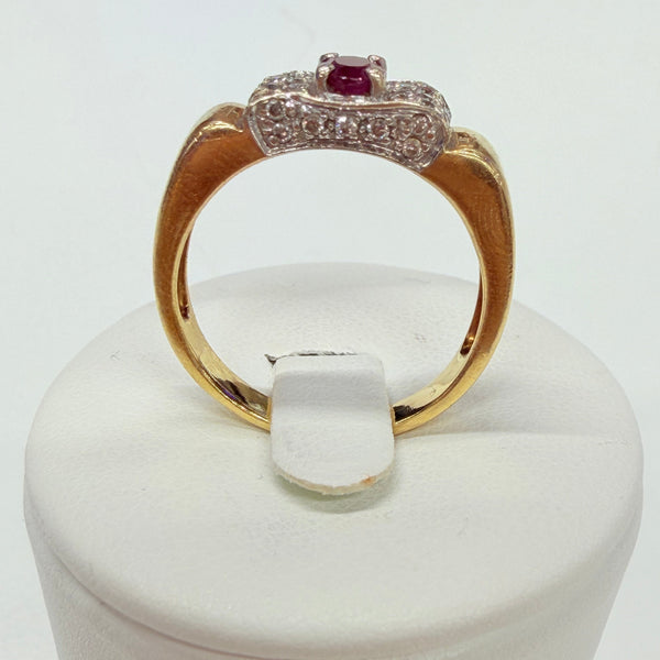 Bague en Or Jaune et Or Blanc 18k